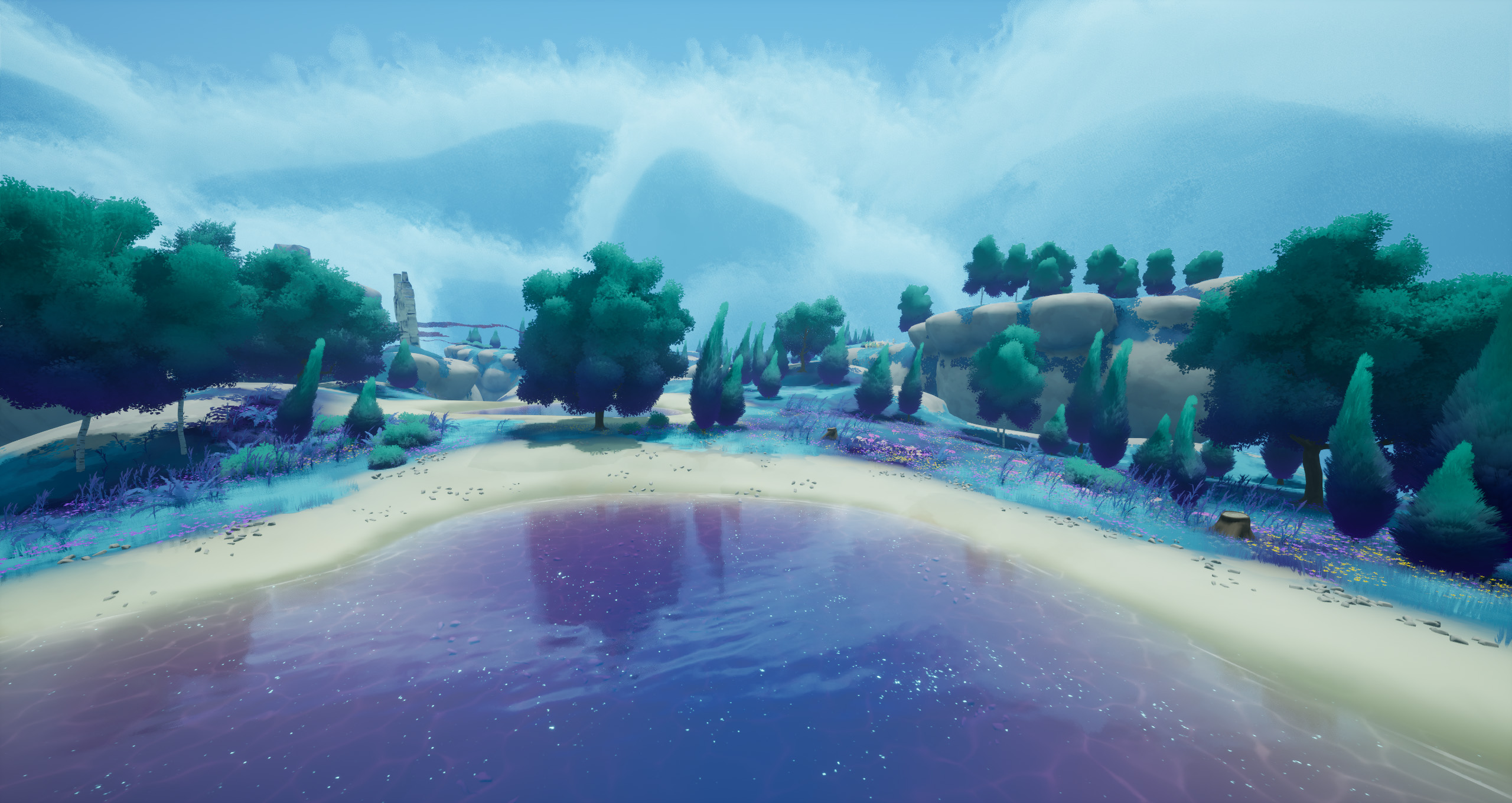 Stylized Art Direction Theme Cyan